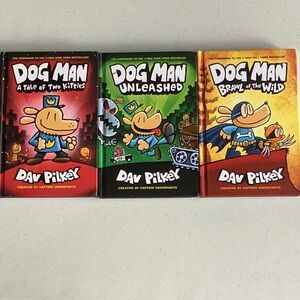 DOG MAN Books By Dav Pilkey 3 book bundle